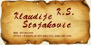 Klaudije Stojaković vizit kartica